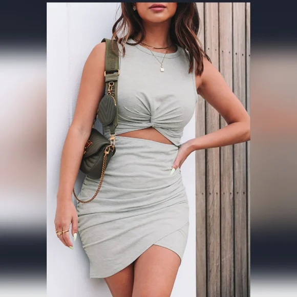 knot front bodycon dress Knot Front Bodycon Dress  Blossom's